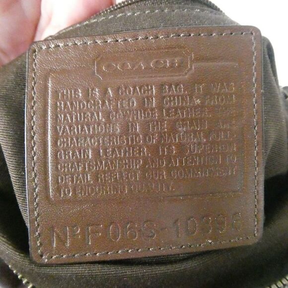 Coach 10398 Pebbled Leather Distressed Shoulder Bag Purse Crossbody Lace Up Side - Picture 9 of 11